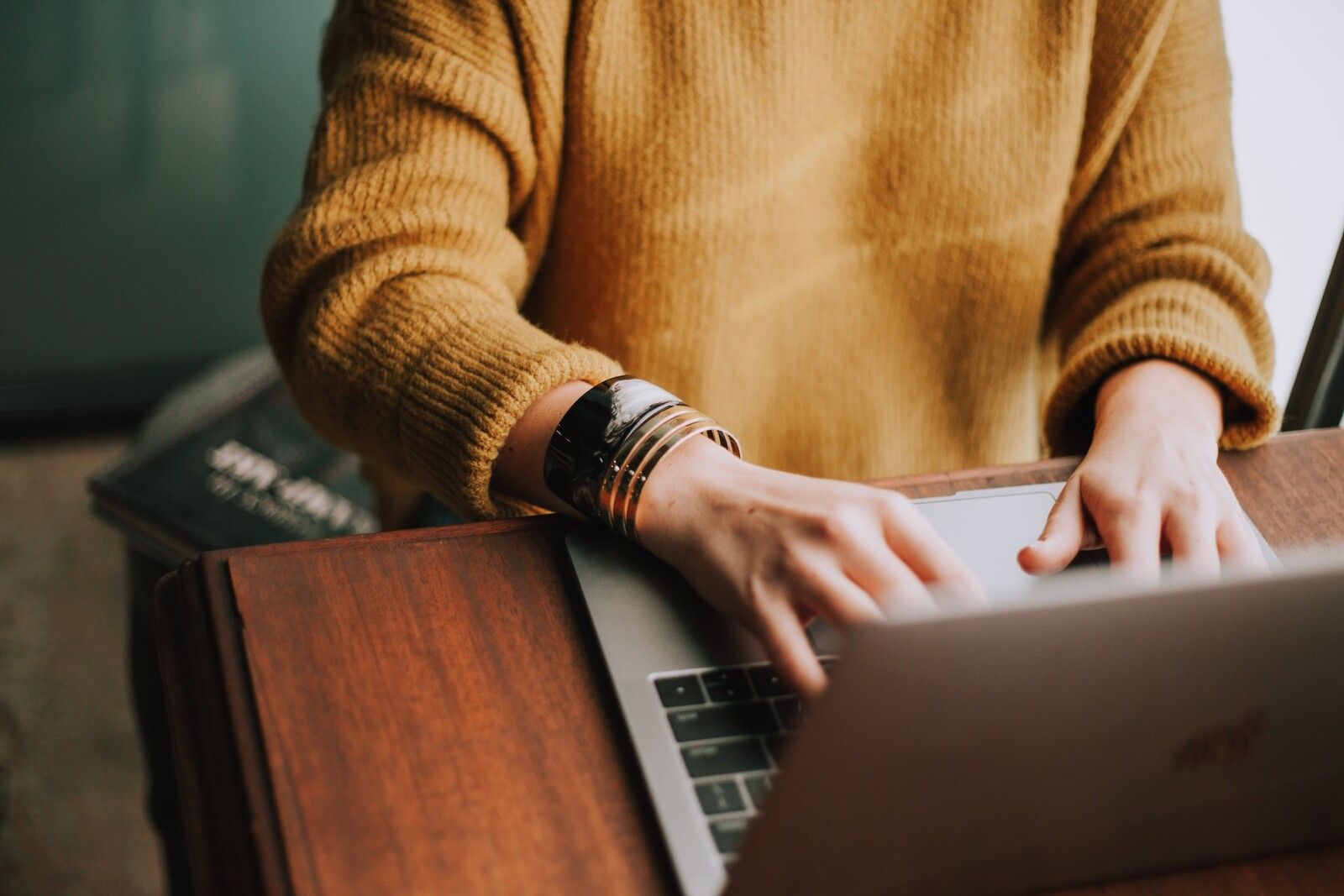 a person using a MacBook