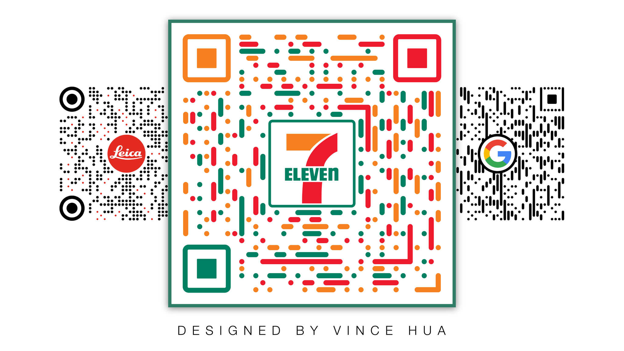 branded QR code example of 7-eleven