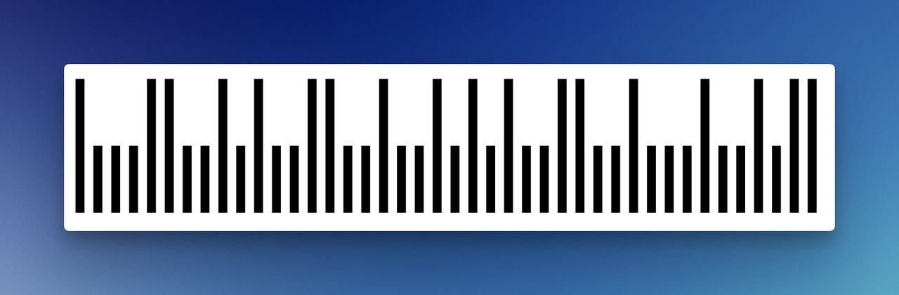 the POSTNET barcode view