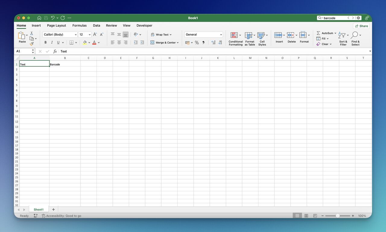 creating management sheet on Excel