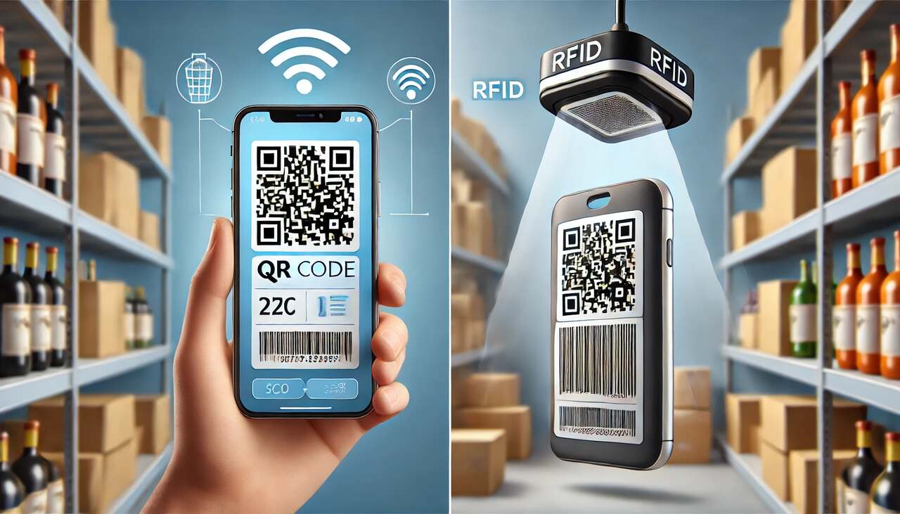 the difference between QR code and RFID on different areas