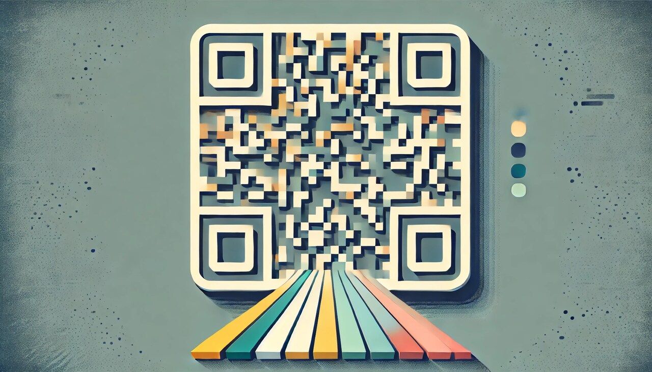 Image describing the colour choices and contrast of your QR Code is not good.