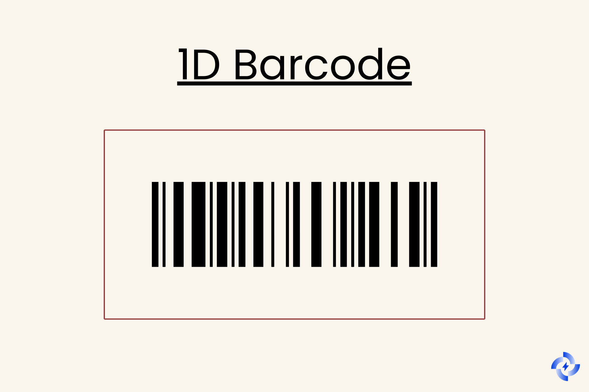 Appearance of 1D barcode