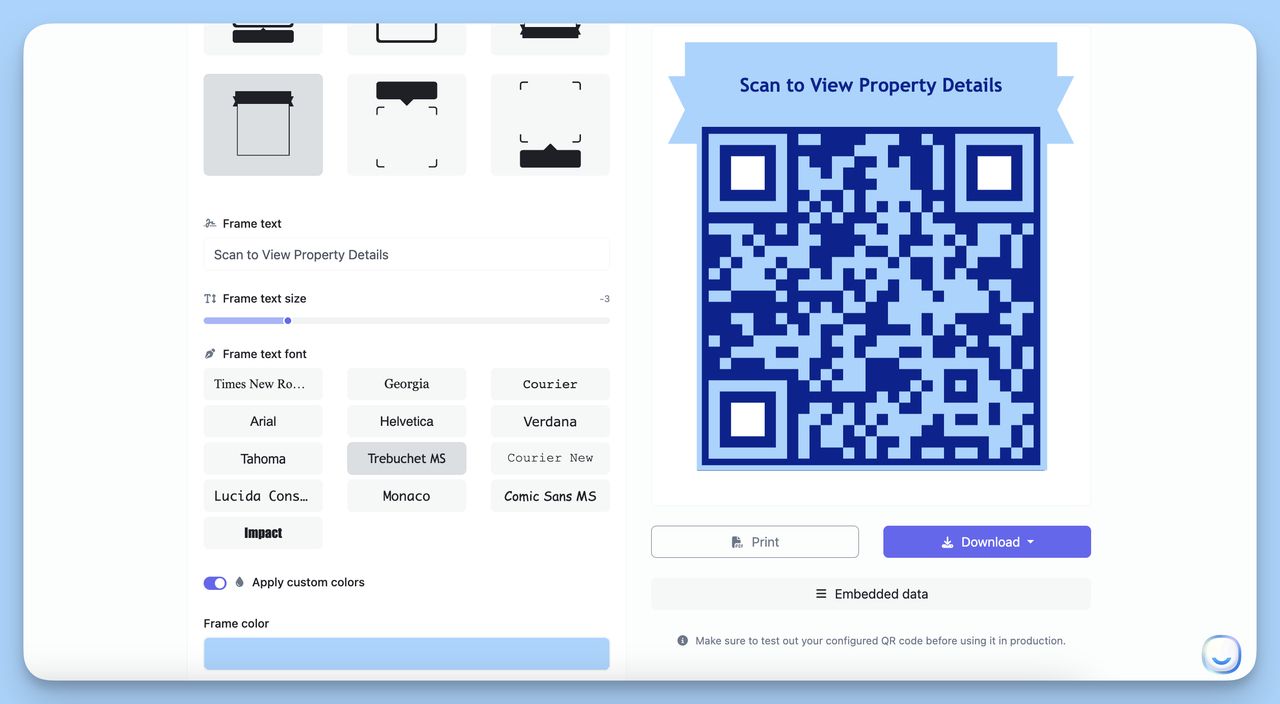 CTA QR Code Example for Real Estate