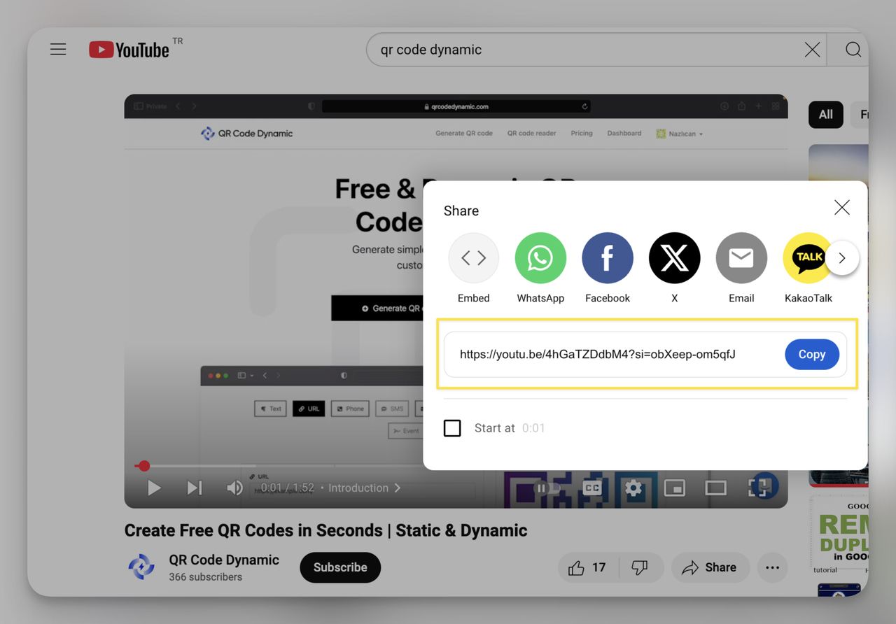 Turn a Video into a QR Code in 4 Steps: (YouTube & Drive)