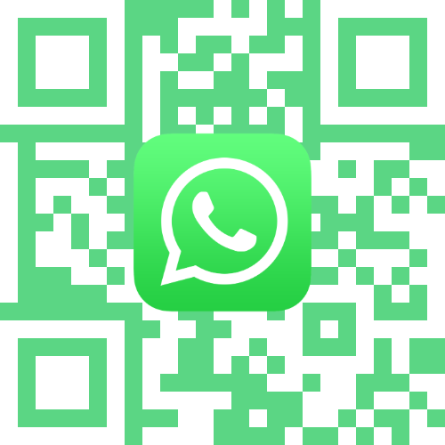 The WhatsApp-themed QR code shows off creative QR code design ideas for brand visibility, with the logo integrated into the center.