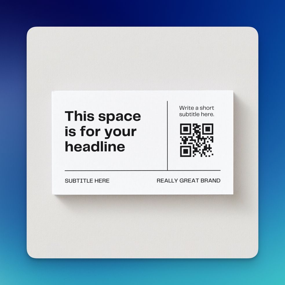 Exemplory image of a business card with a QR Code