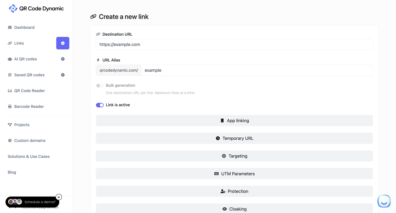 Image for the step: "3.Paste your target link."