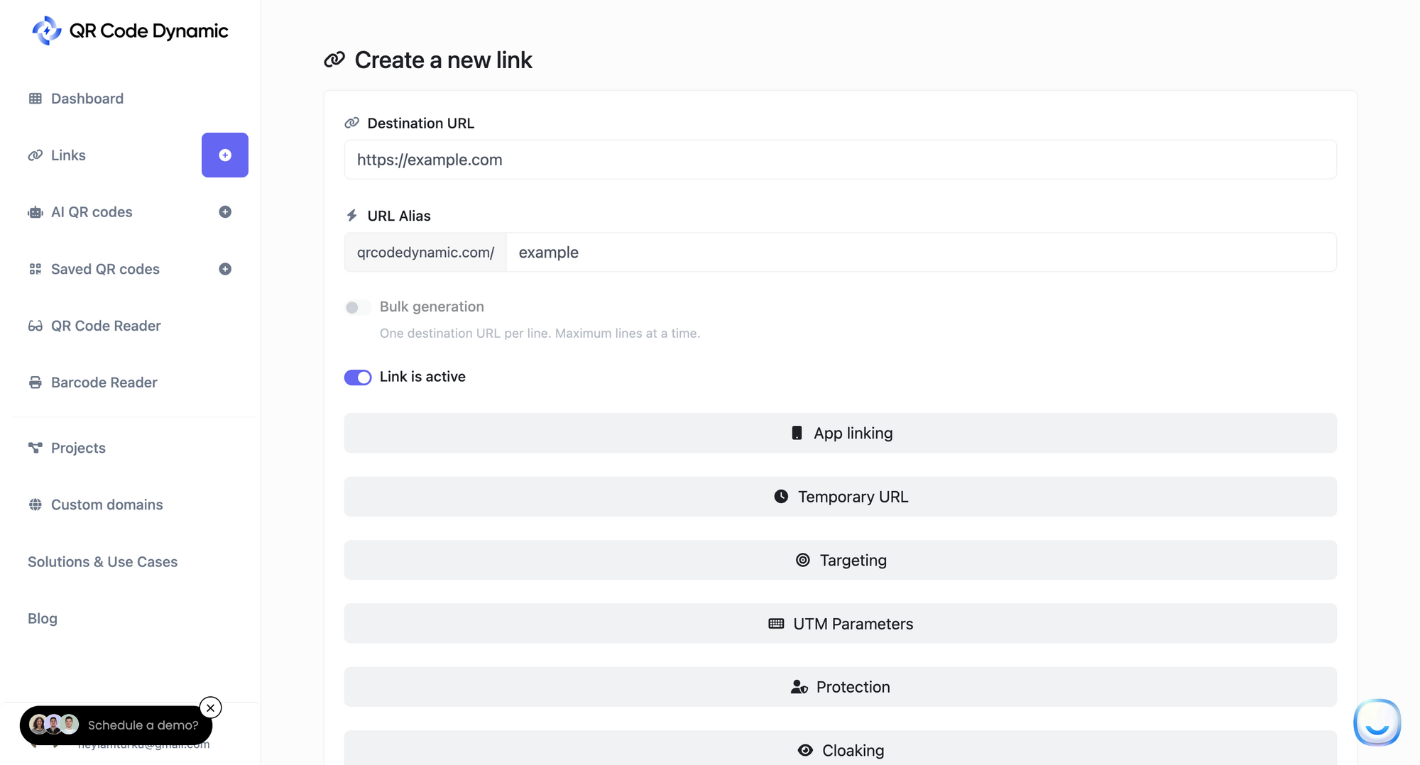 Image for the step "3.Paste your target link."