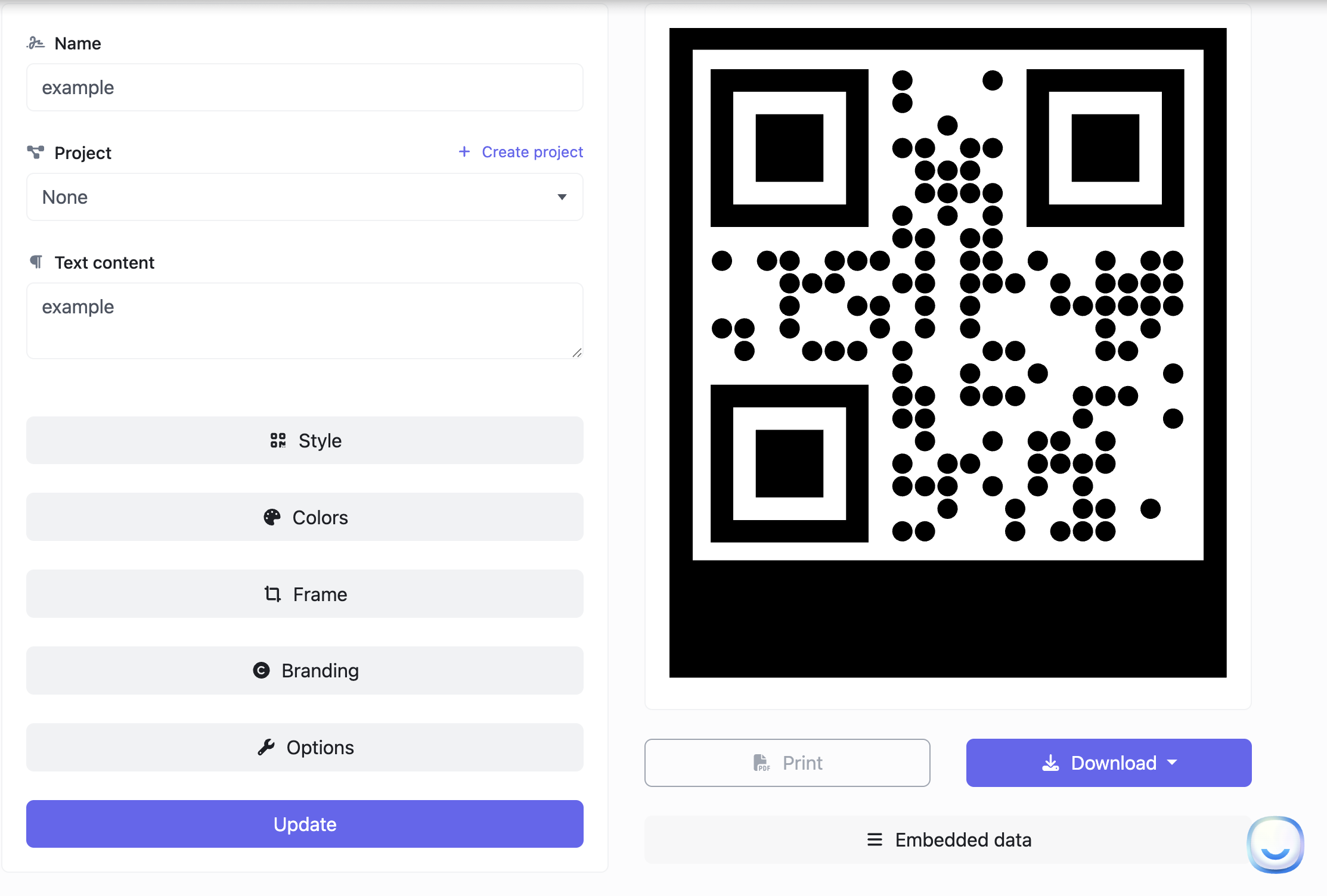 Image for the step "5.Generate and download your code—ready for print and digital use."