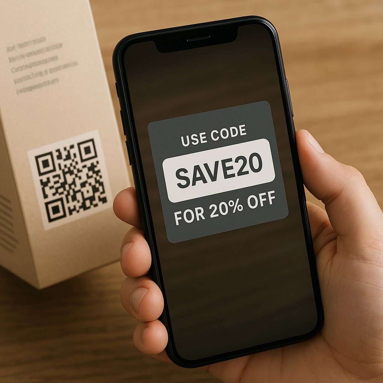 Example of text qr code