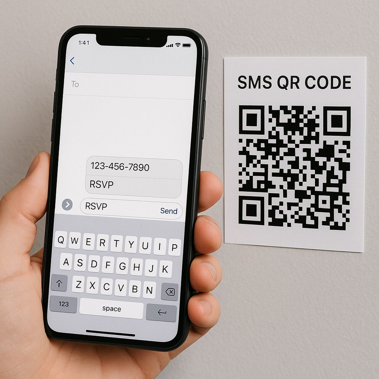 SMS QR kodunun ne olduğunu anlatan açıklayıcı görsel