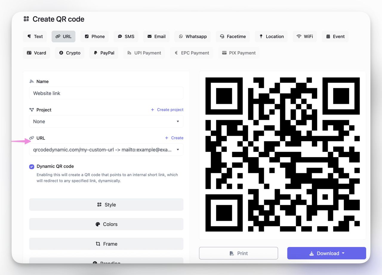 Código QR de URL