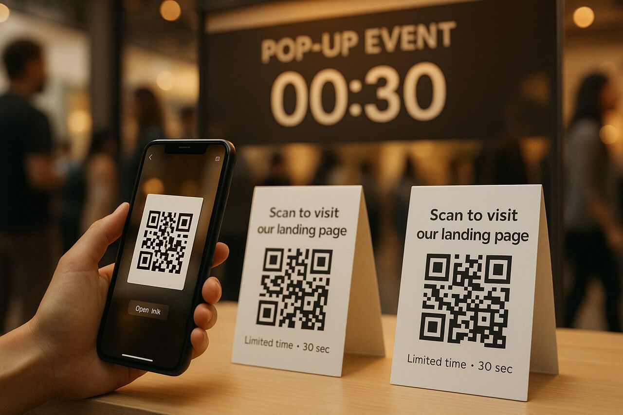 Ejemplo de código QR de enlace web