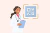 Creative cover design for the post "QR Codes for Doctors: The Definitive Guide to Transforming Healthcare"