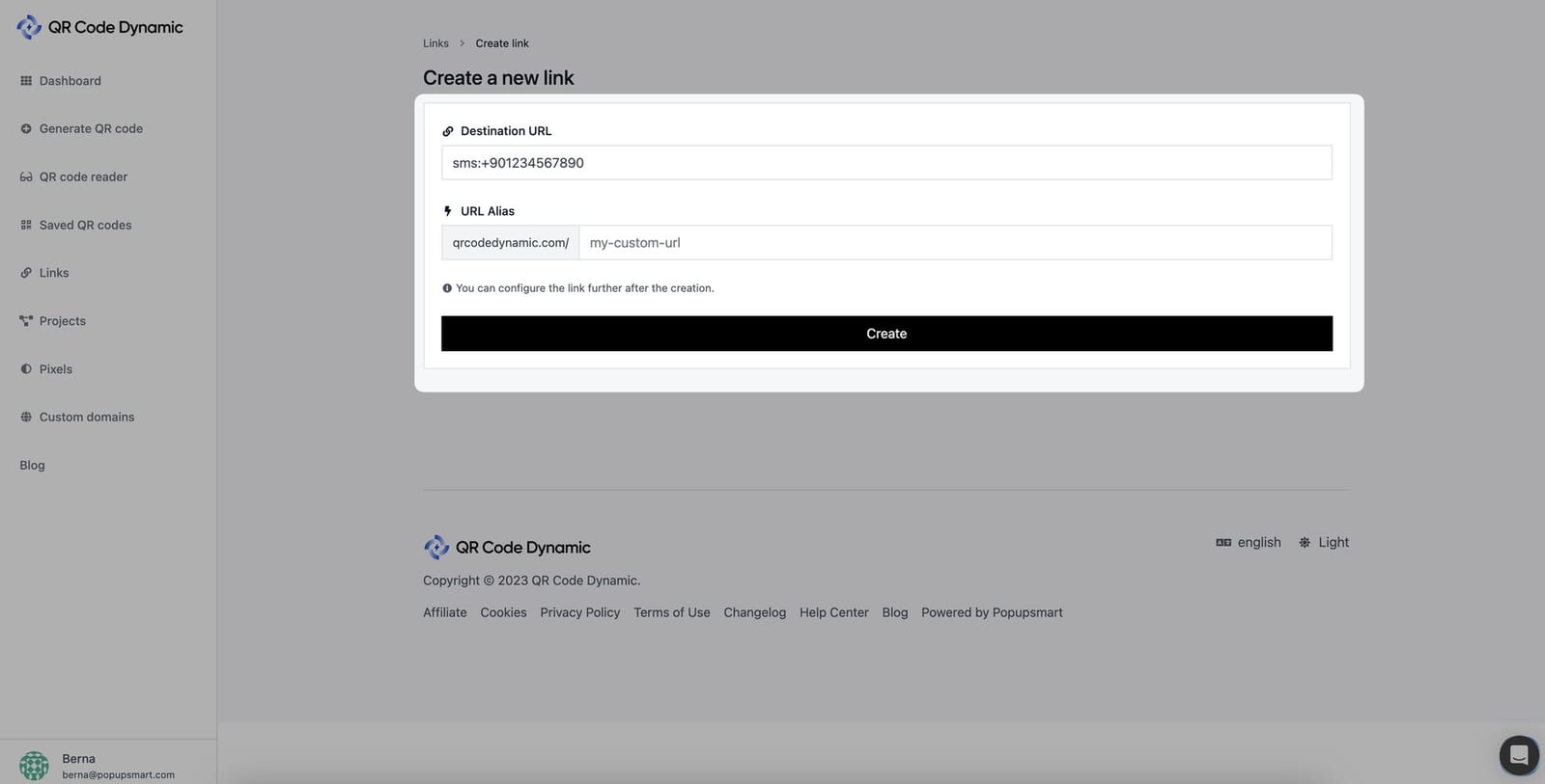 How to Get a Dynamic SMS QR Code