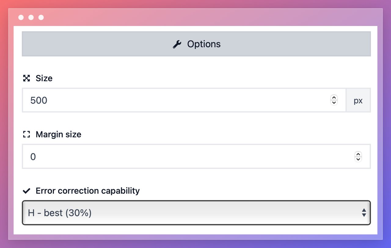 options section