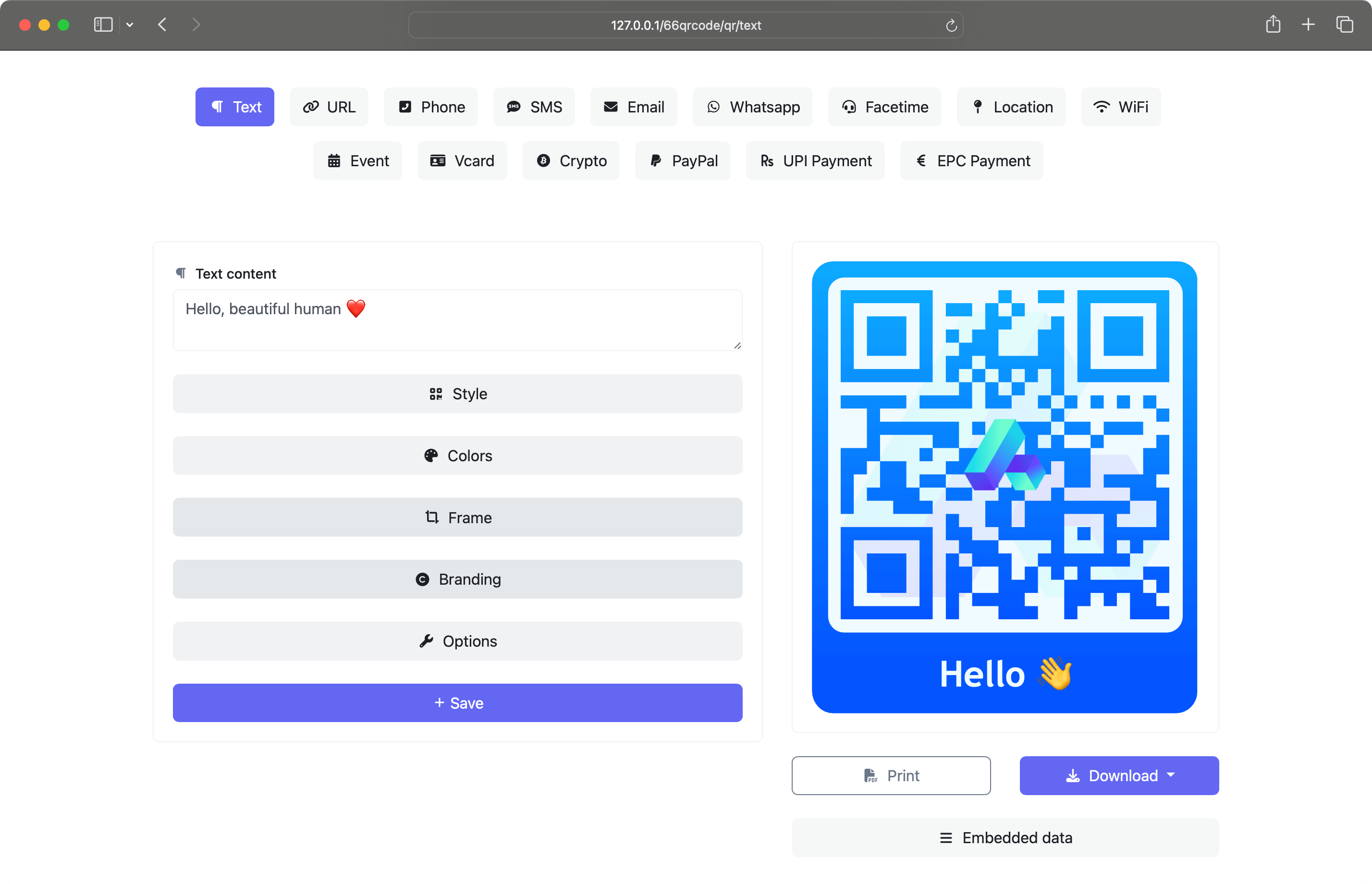 Генератор qr